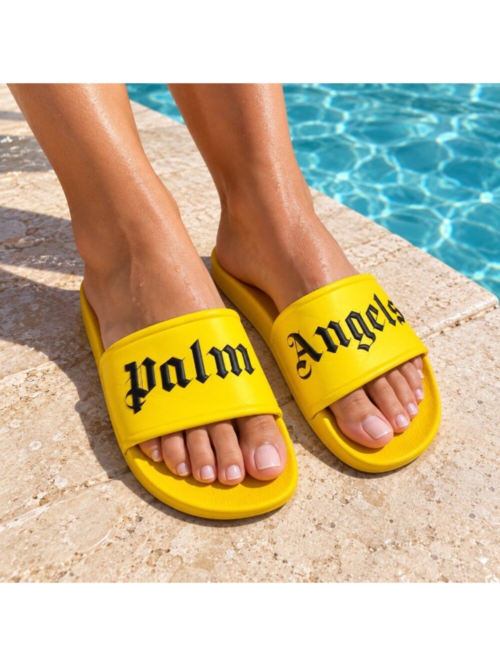 Palm Angels Slides - Yellow - Size 39/6